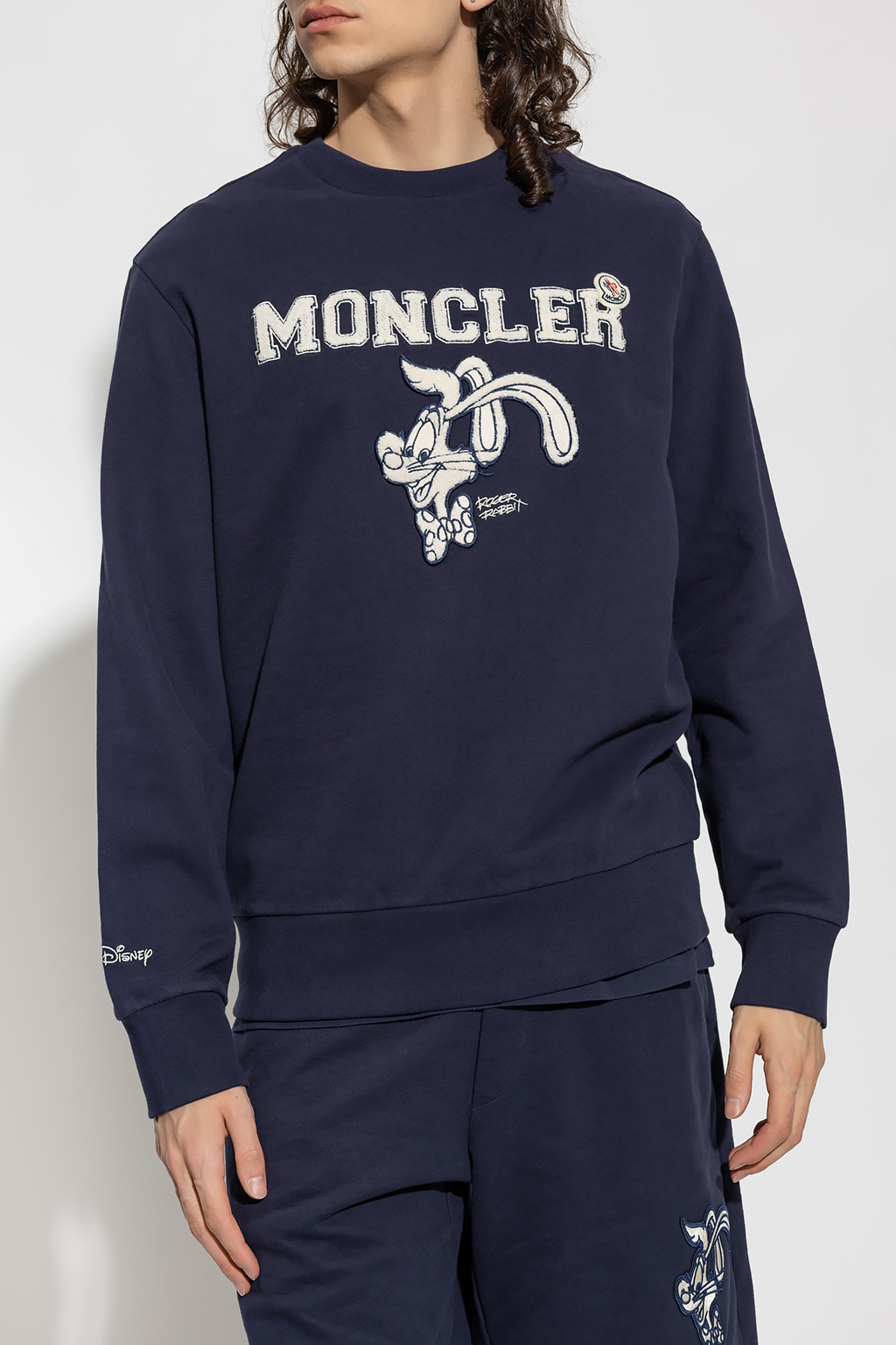 Navy blue Moncler x Disney Moncler - white layered hoodie